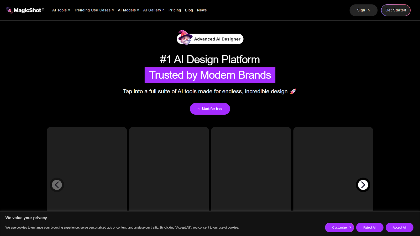 MagicShot AI — интерфейс нейросети MagicShot AI — интерфейс нейросети