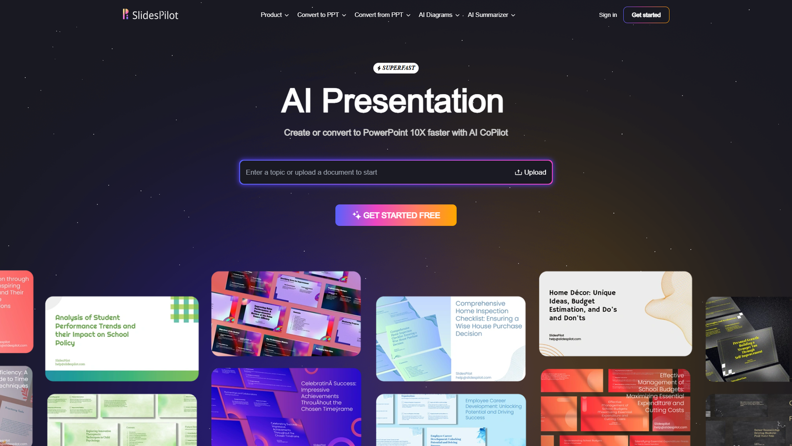 SlidesPilot — интерфейс нейросети SlidesPilot — интерфейс нейросети