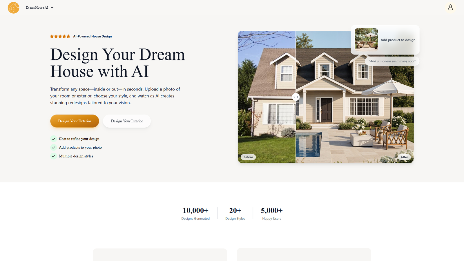 DreamHouse AI — интерфейс нейросети DreamHouse AI — интерфейс нейросети