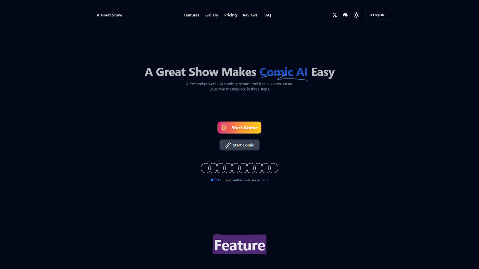 Comic AI Generator — интерфейс нейросети Comic AI Generator — интерфейс нейросети