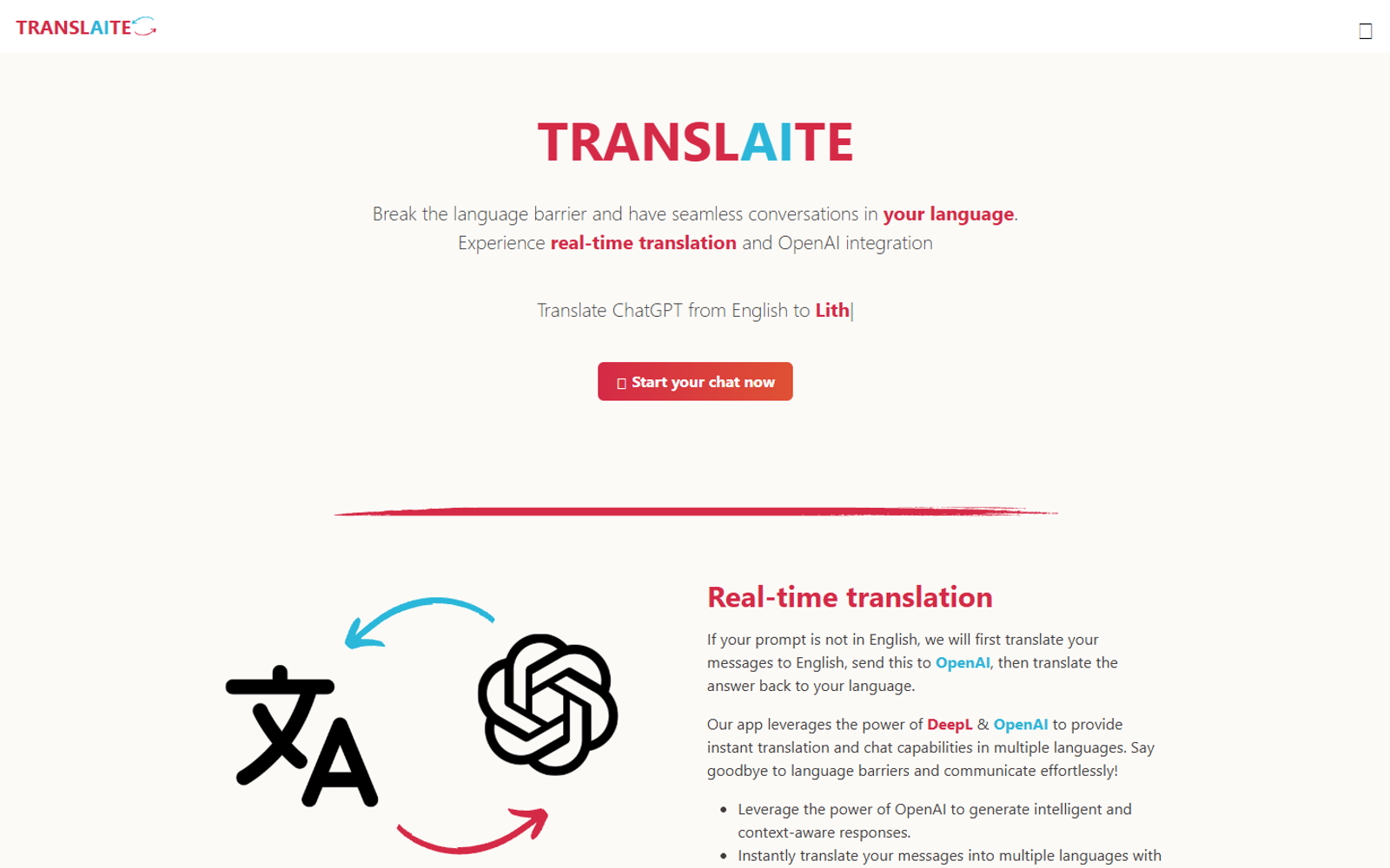 Translaite — интерфейс нейросети Translaite — интерфейс нейросети