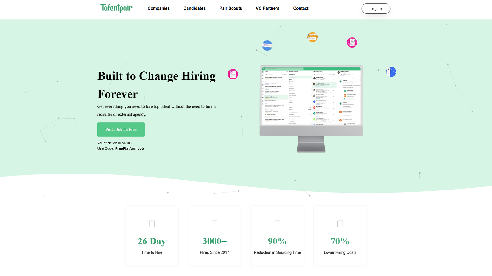 Talentpair — интерфейс нейросети Talentpair — интерфейс нейросети