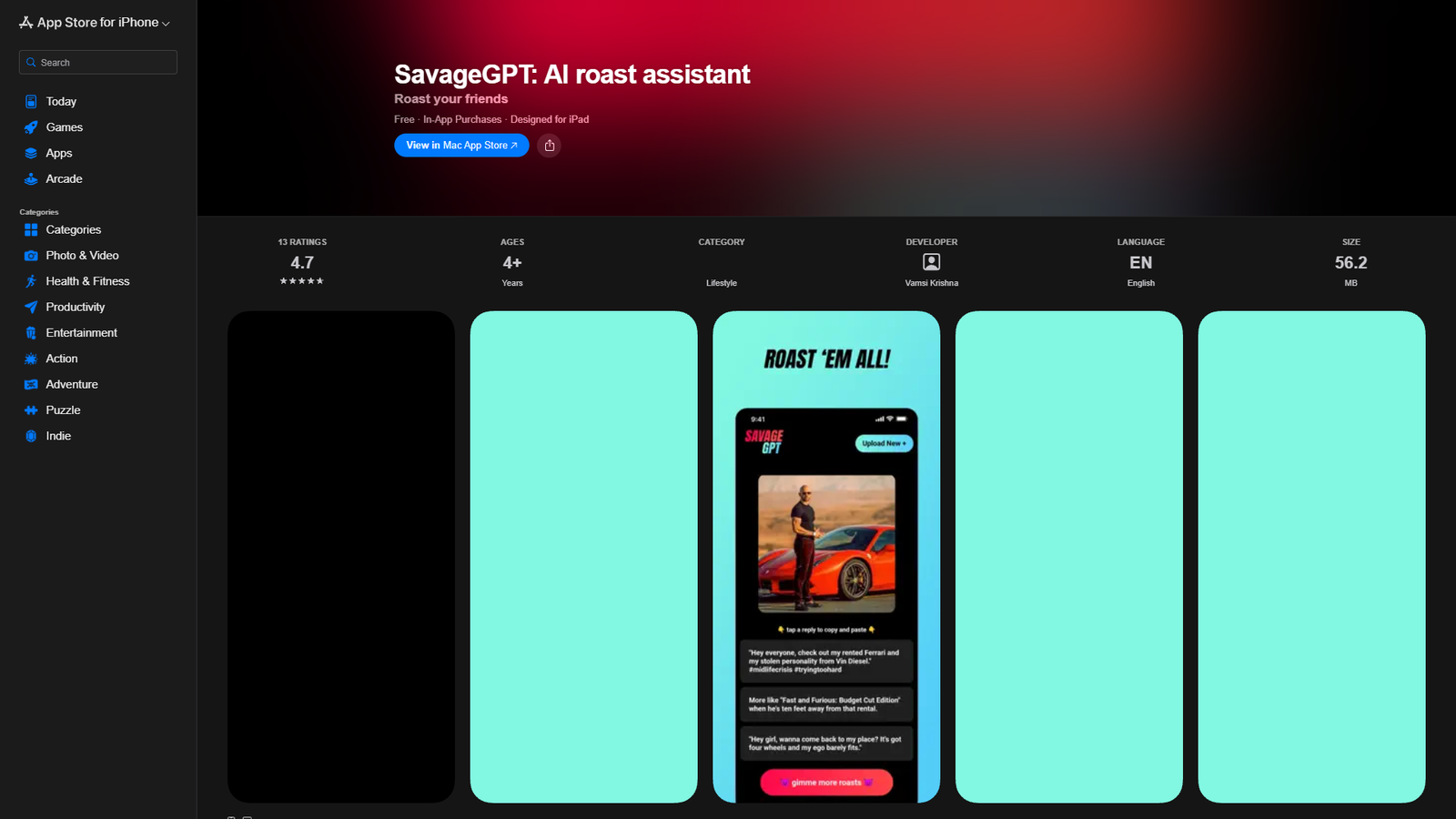 SavageGPT AI roast assistant — интерфейс нейросети SavageGPT AI roast assistant — интерфейс нейросети