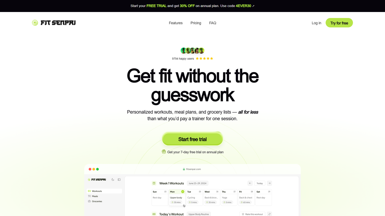 Fit Senpai — интерфейс нейросети Fit Senpai — интерфейс нейросети