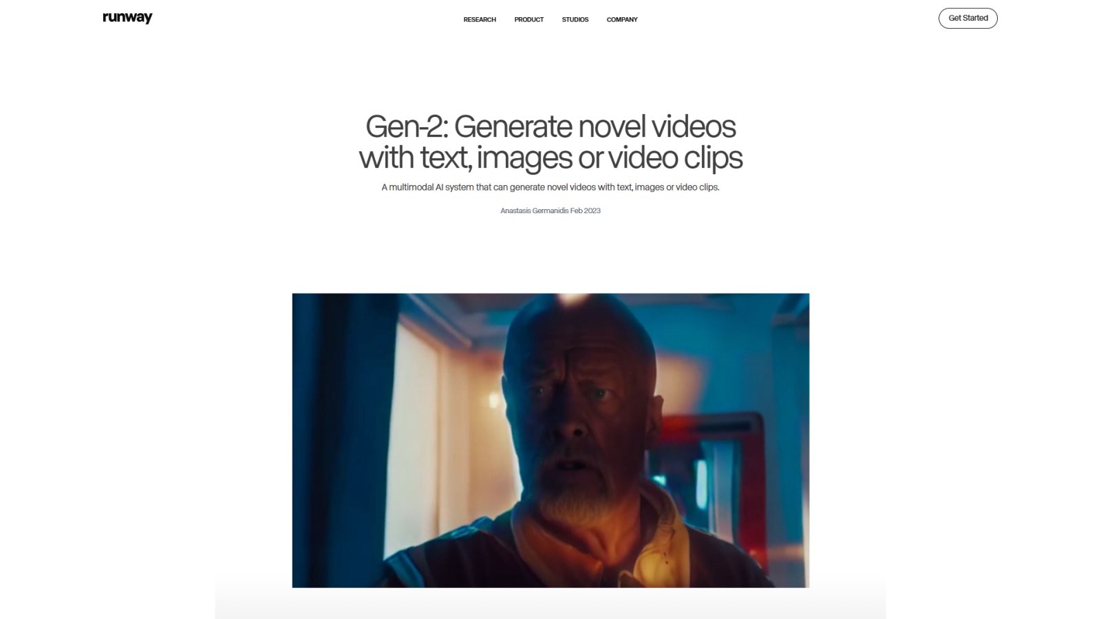 Gen-2 by Runway нейросеть Главная страница