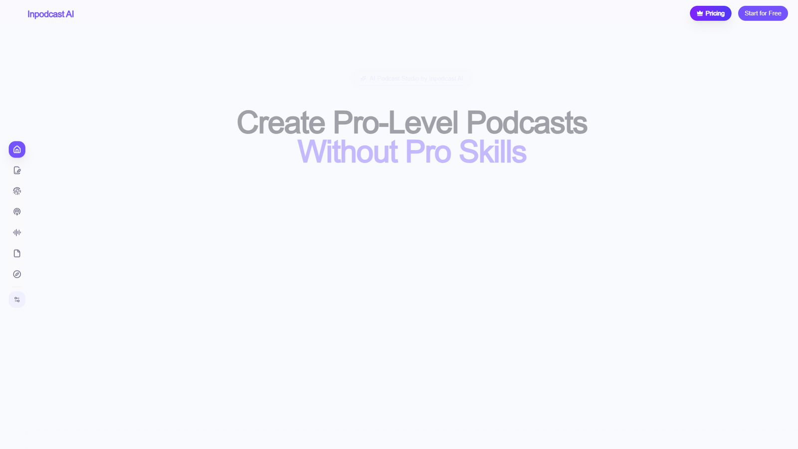 Inpodcast AI — интерфейс нейросети Inpodcast AI — интерфейс нейросети