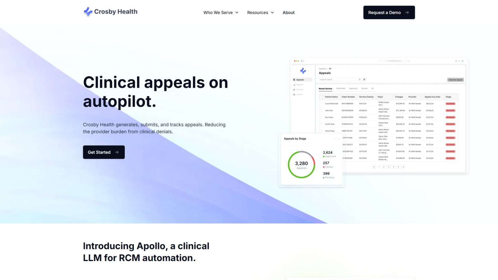 Crosby Health нейросеть Главная страница