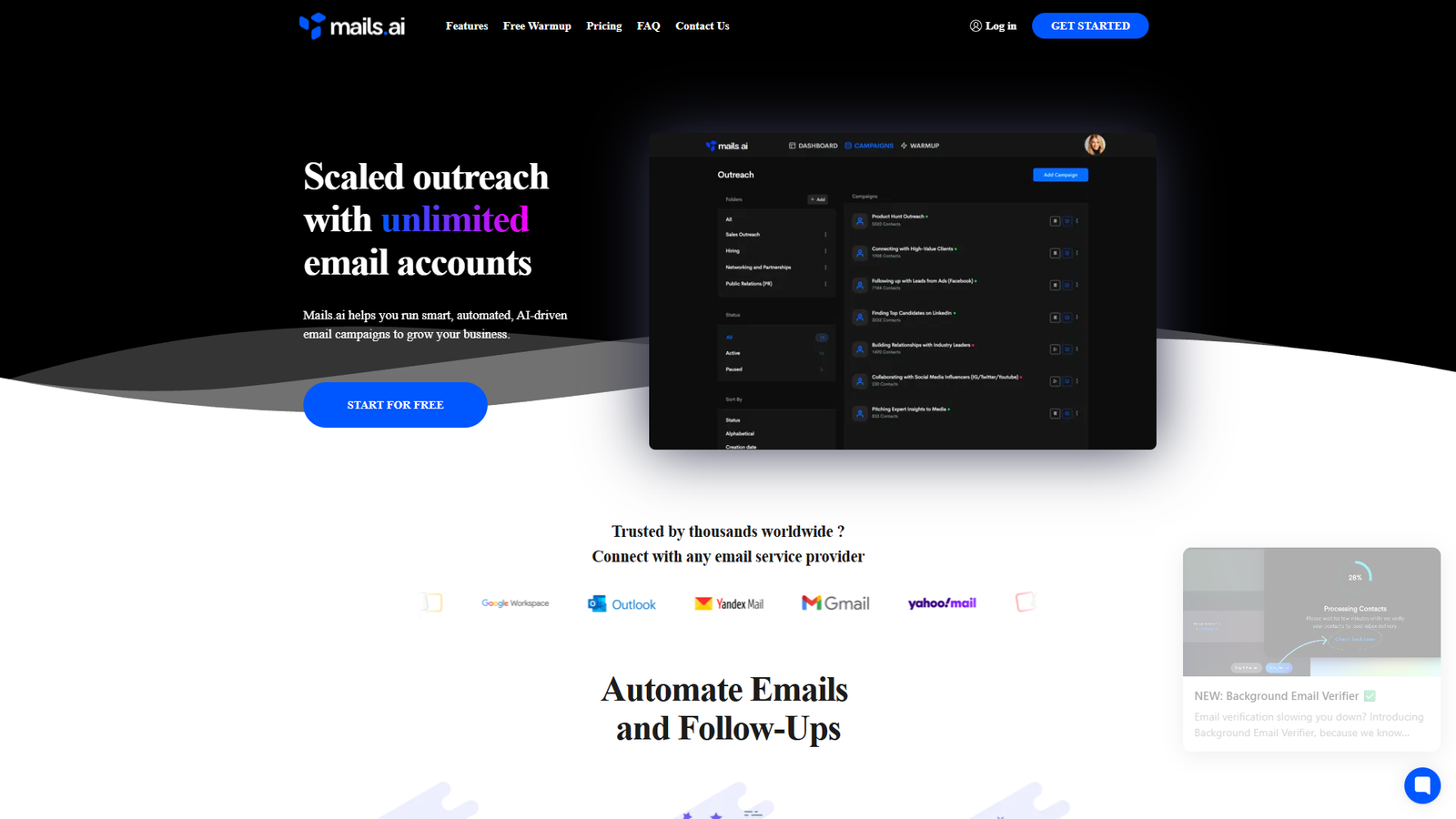 Mails.ai — интерфейс нейросети Mails.ai — интерфейс нейросети
