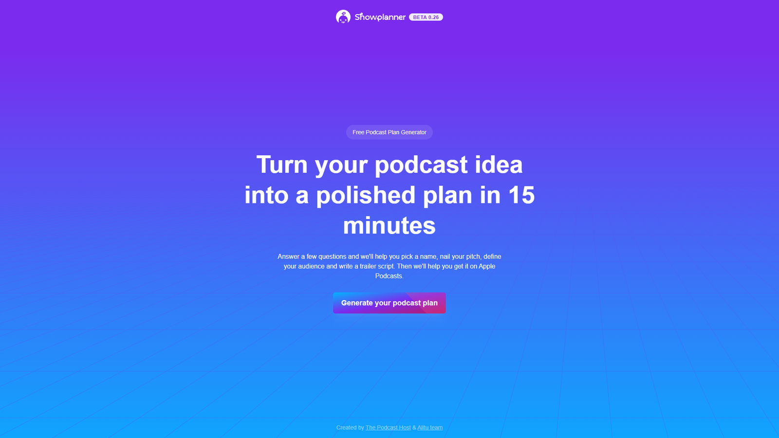 Podcast Plan Generator — интерфейс нейросети Podcast Plan Generator — интерфейс нейросети