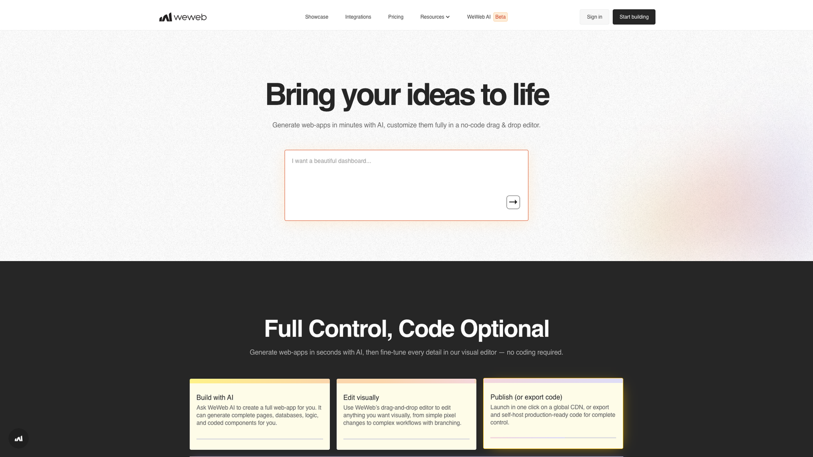WeWeb — интерфейс нейросети WeWeb — интерфейс нейросети