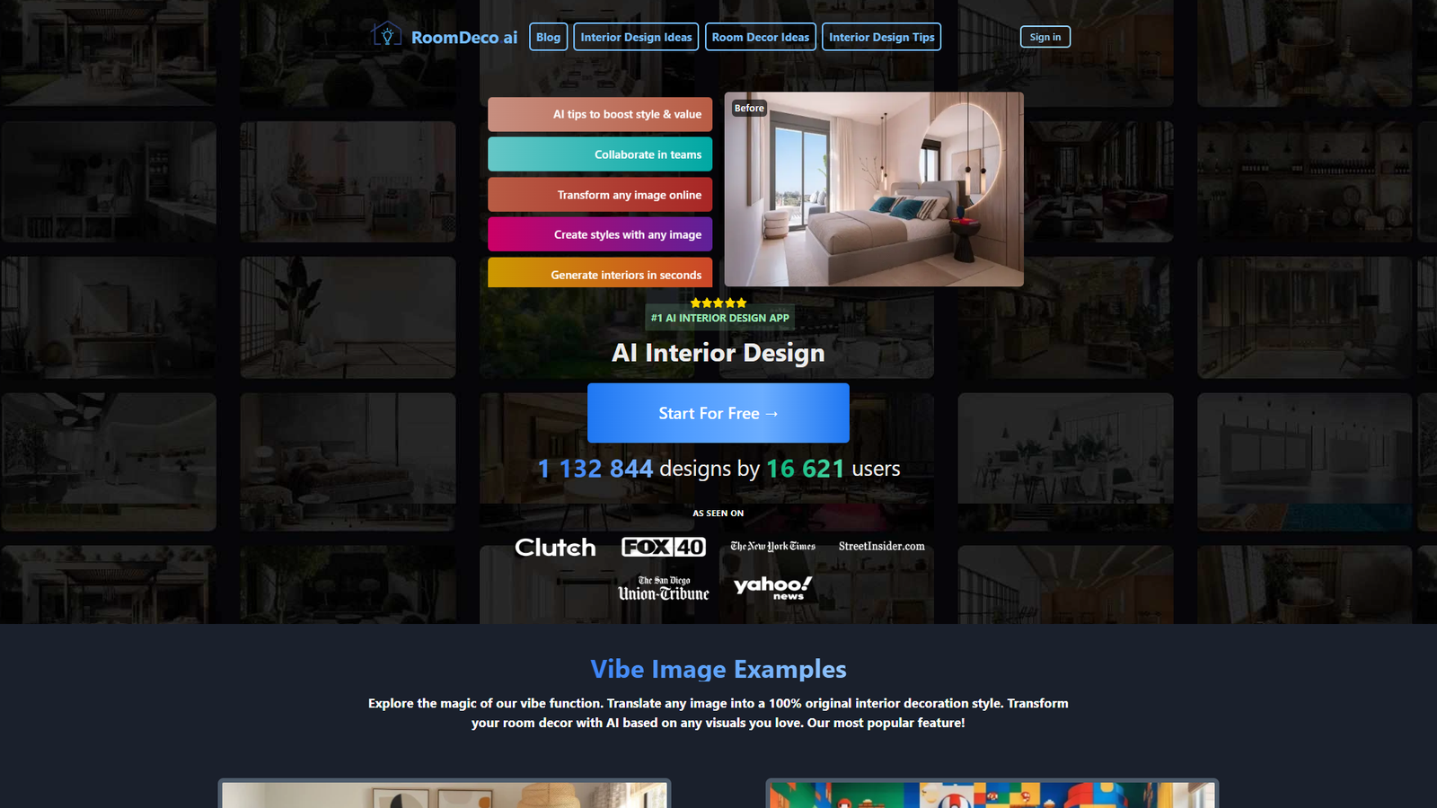 RoomDeco AI — интерфейс нейросети RoomDeco AI — интерфейс нейросети
