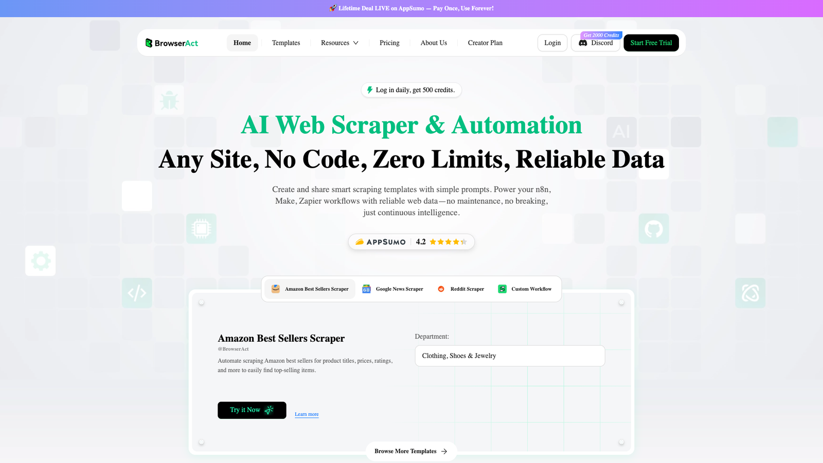 BrowserAct — интерфейс нейросети BrowserAct — интерфейс нейросети