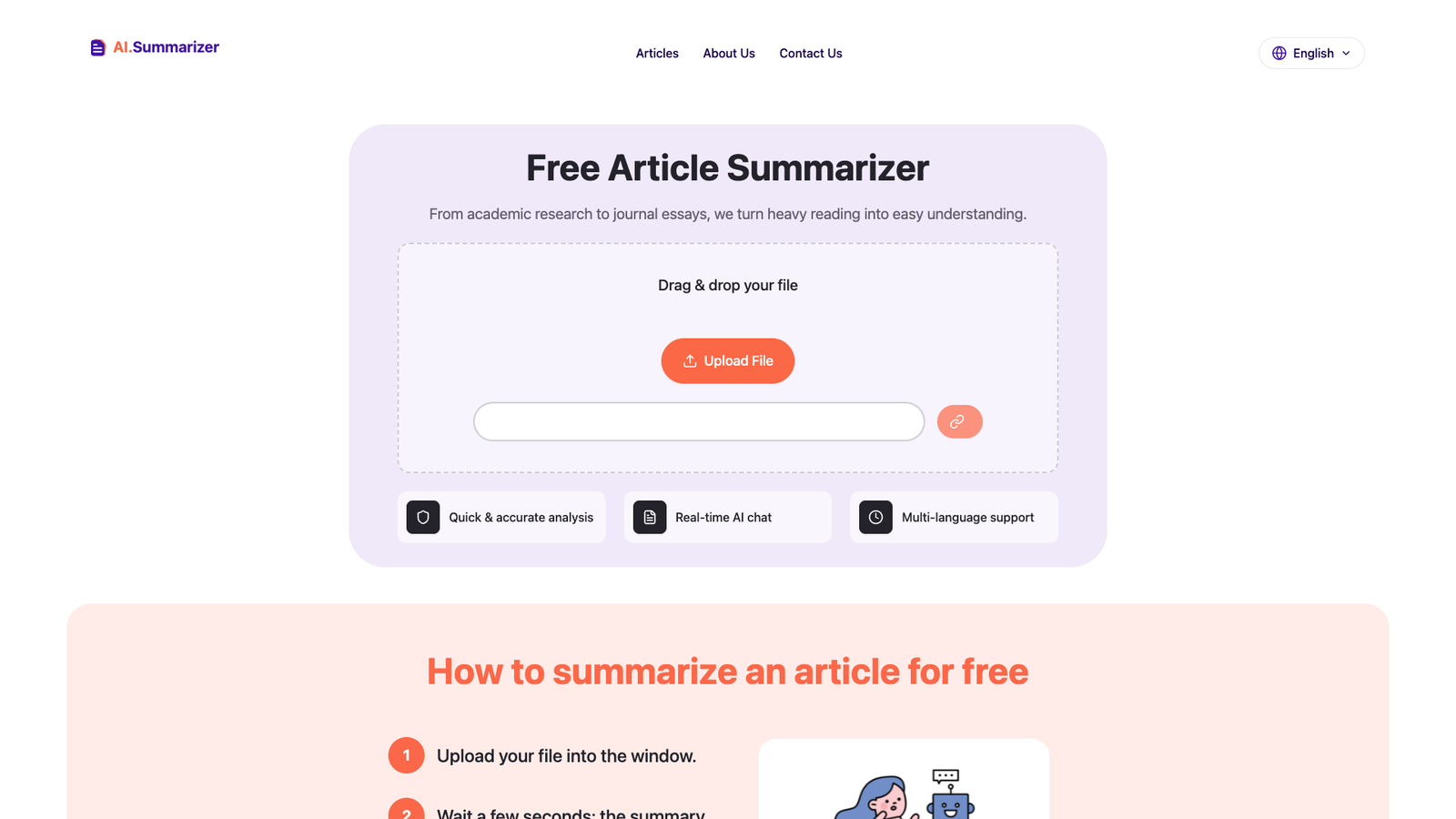 Free Article Summarizer — интерфейс нейросети Free Article Summarizer — интерфейс нейросети