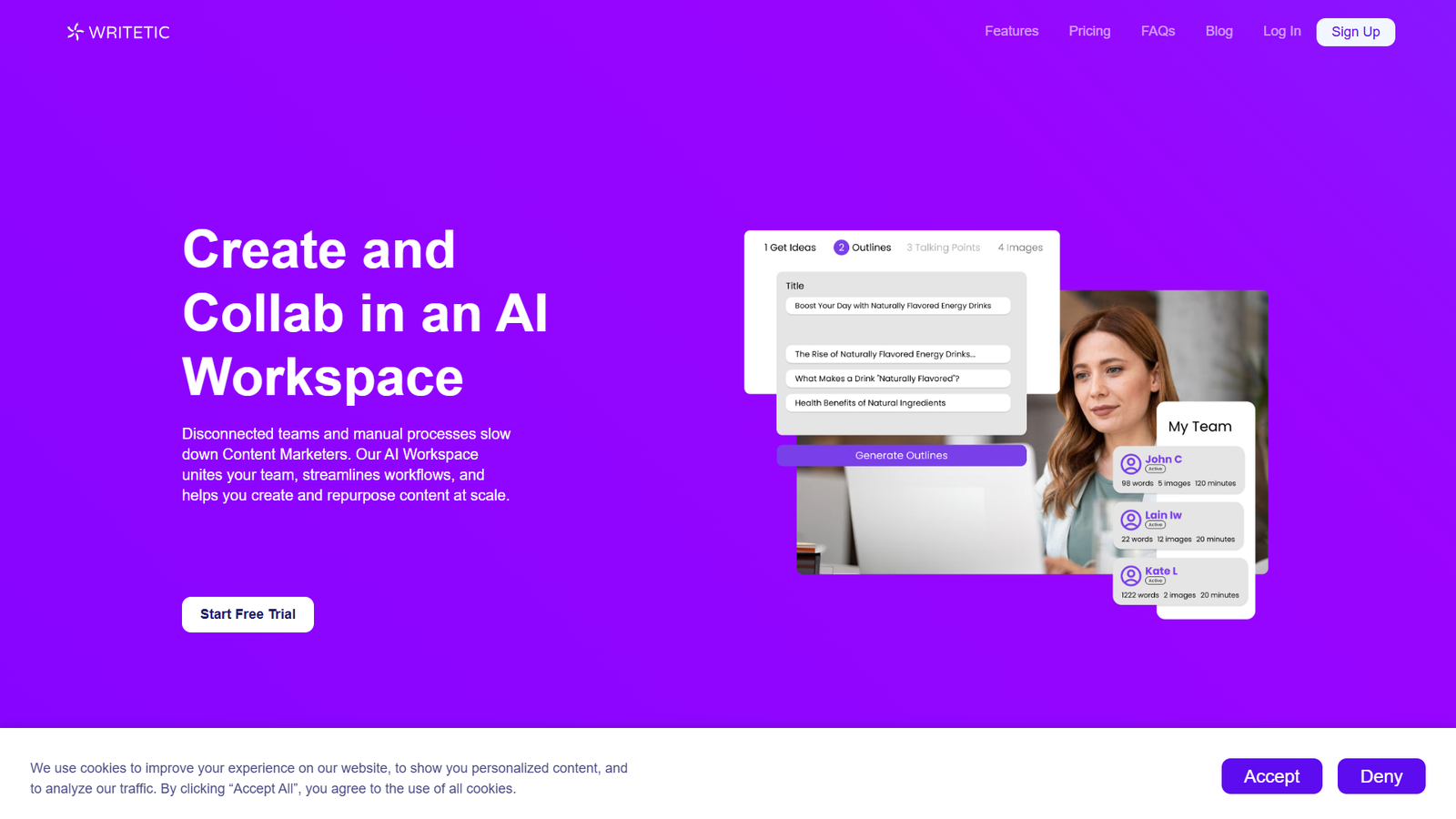 Writetic — интерфейс нейросети Writetic — интерфейс нейросети
