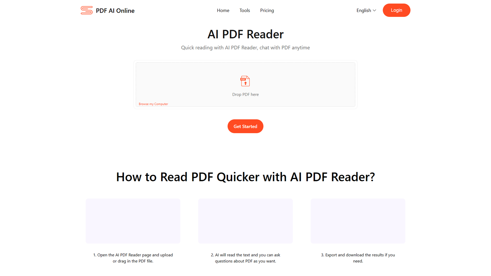 AI PDF Reader — интерфейс нейросети AI PDF Reader — интерфейс нейросети
