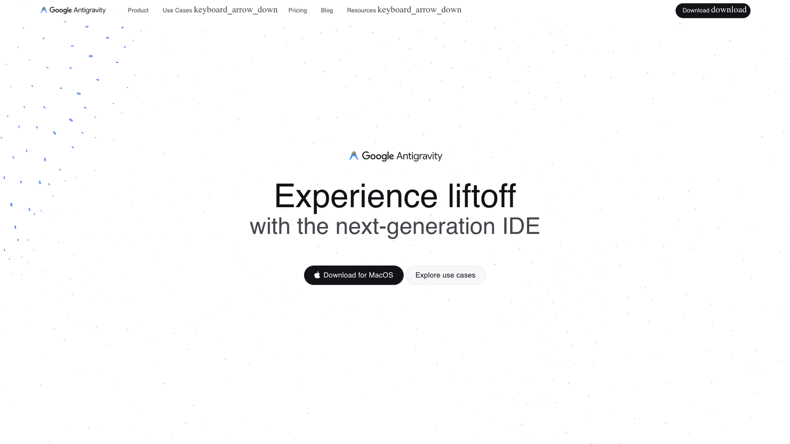 Google Antigravity — интерфейс нейросети