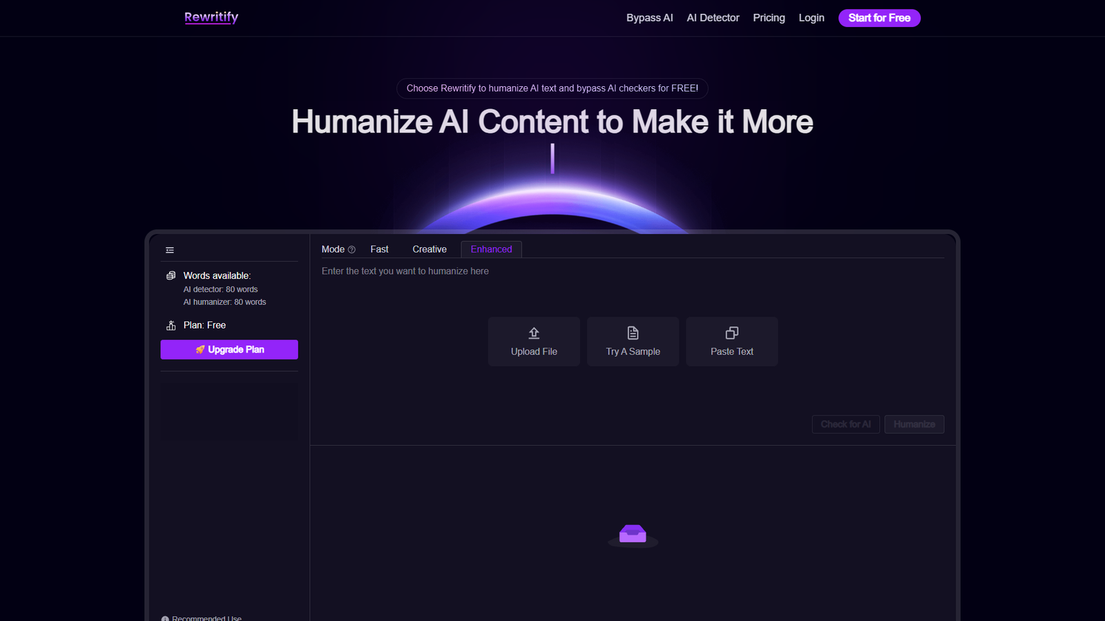 Rewritify AI — интерфейс нейросети Rewritify AI — интерфейс нейросети