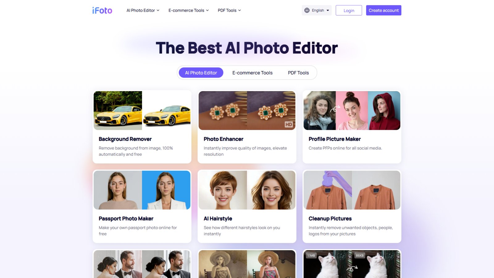 iFoto нейросеть Главная страница