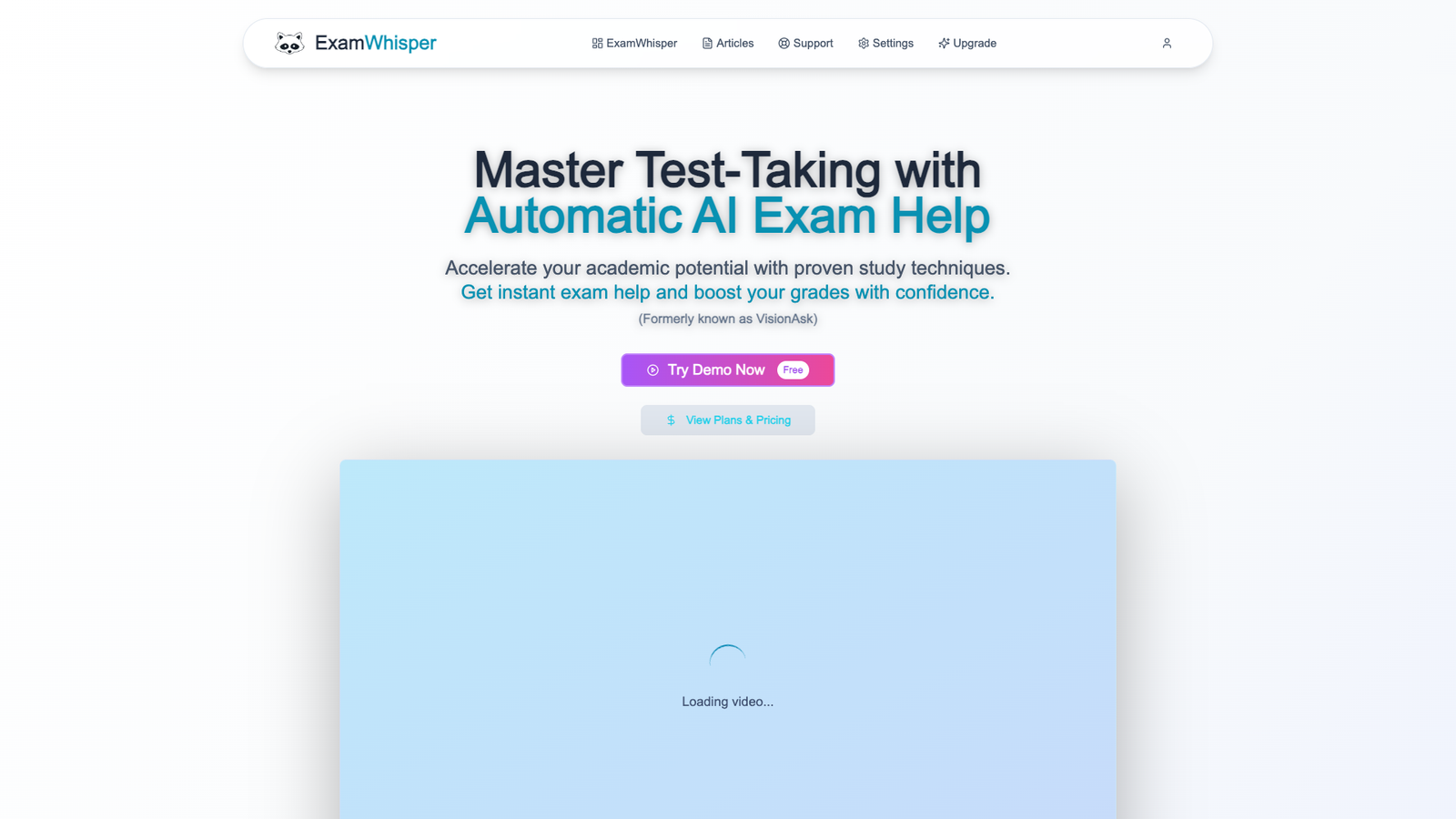 ExamWhisper — интерфейс нейросети ExamWhisper — интерфейс нейросети