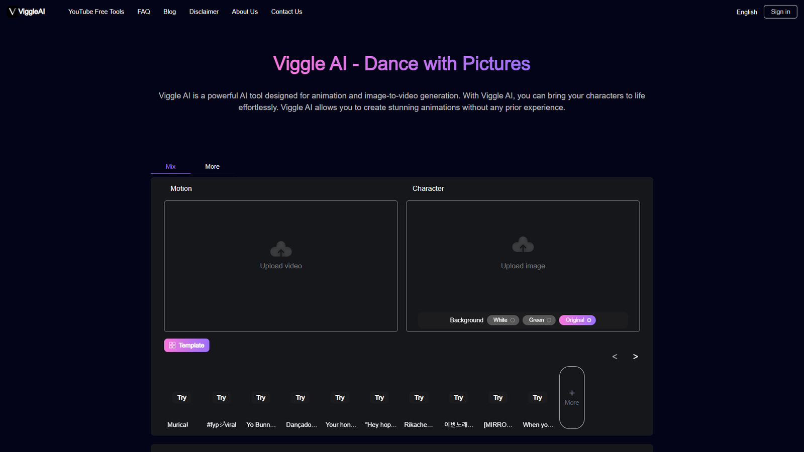 Viggle AI — интерфейс нейросети Viggle AI — интерфейс нейросети