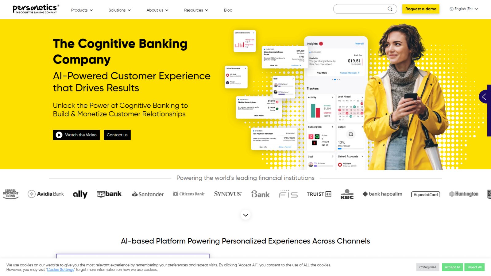 Personetics нейросеть Главная страница