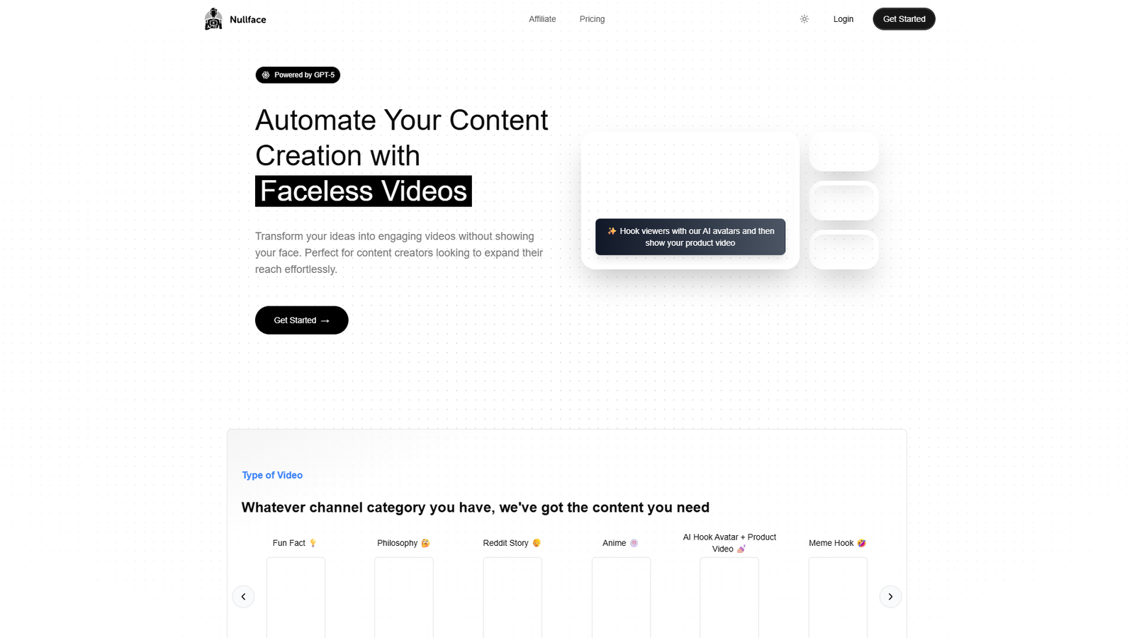 Nullface AI — интерфейс нейросети Nullface AI — интерфейс нейросети