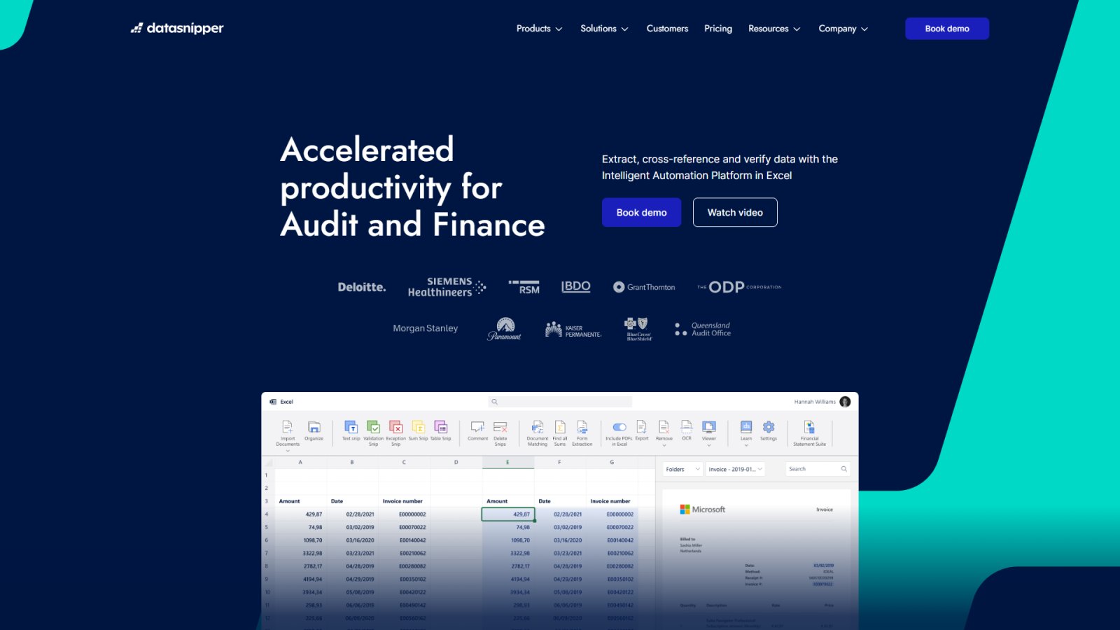 DataSnipper нейросеть Главная страница