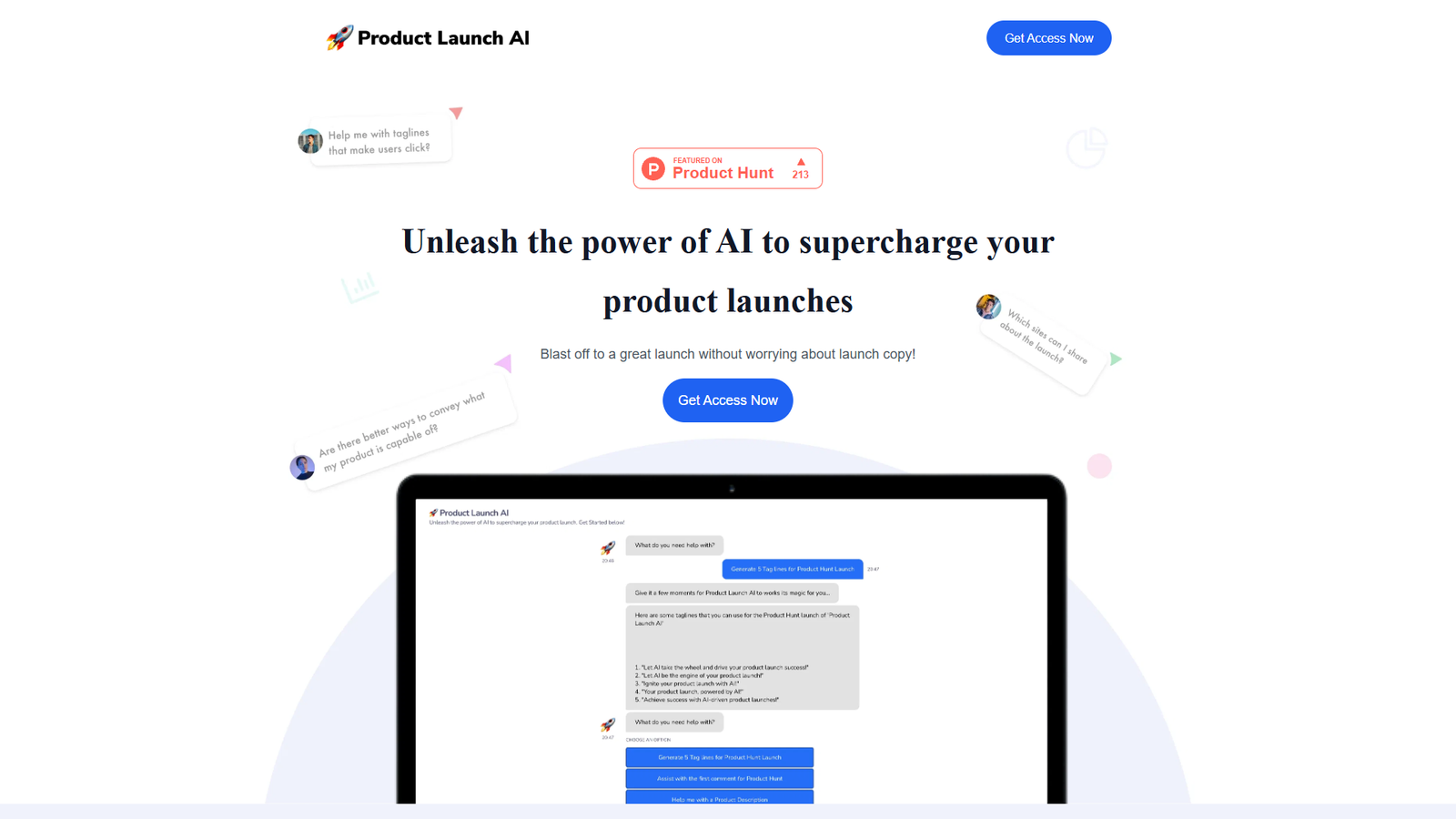 Product Launch AI — интерфейс нейросети Product Launch AI — интерфейс нейросети
