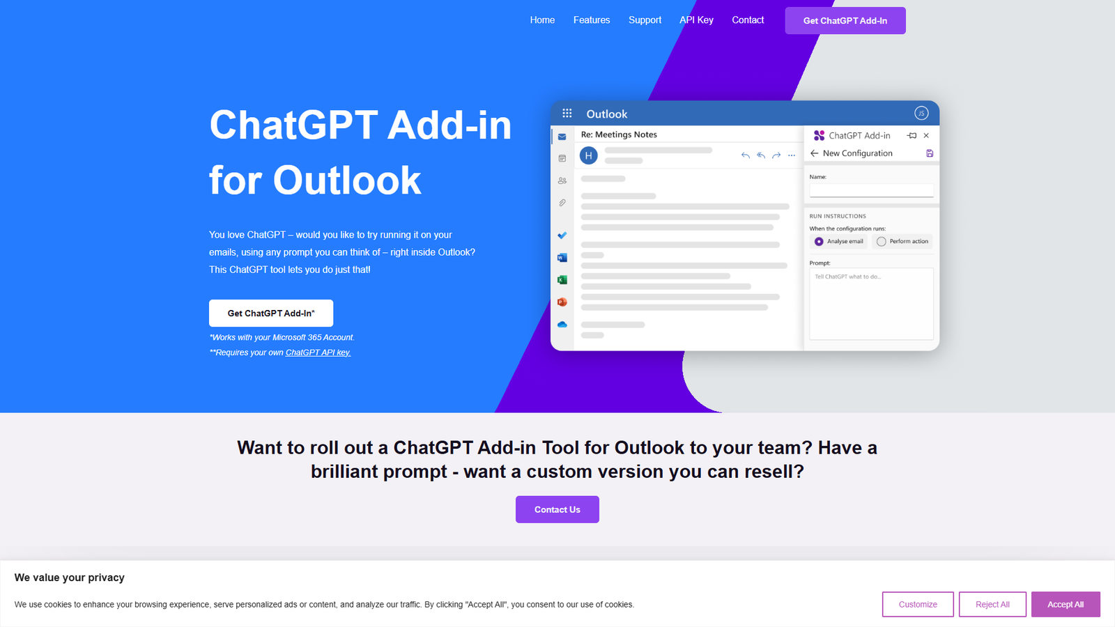 ChatGPT Add-in for Outlook — интерфейс нейросети ChatGPT Add-in for Outlook — интерфейс нейросети