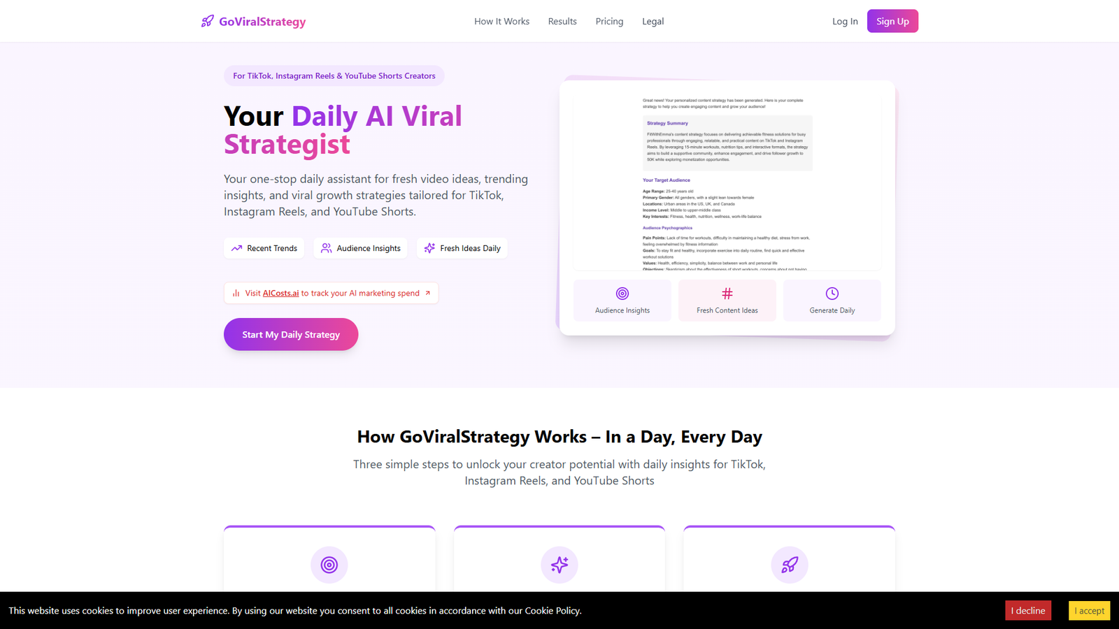 GoViralStrategy — интерфейс нейросети GoViralStrategy — интерфейс нейросети