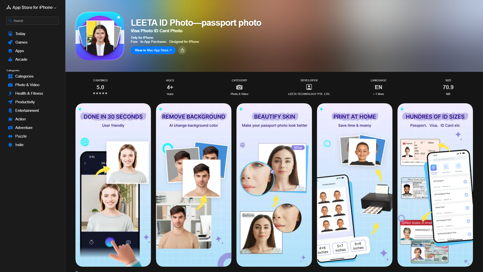 LEETA ID Photo — паспортные и ID‑фото — интерфейс нейросети LEETA ID Photo — паспортные и ID‑фото — интерфейс нейросети