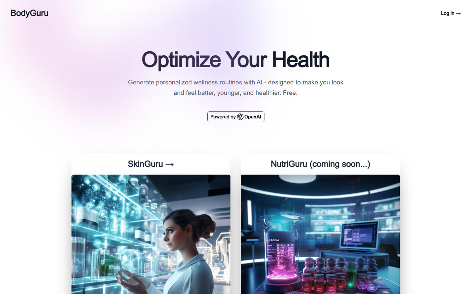 BodyGuru — интерфейс нейросети BodyGuru — интерфейс нейросети