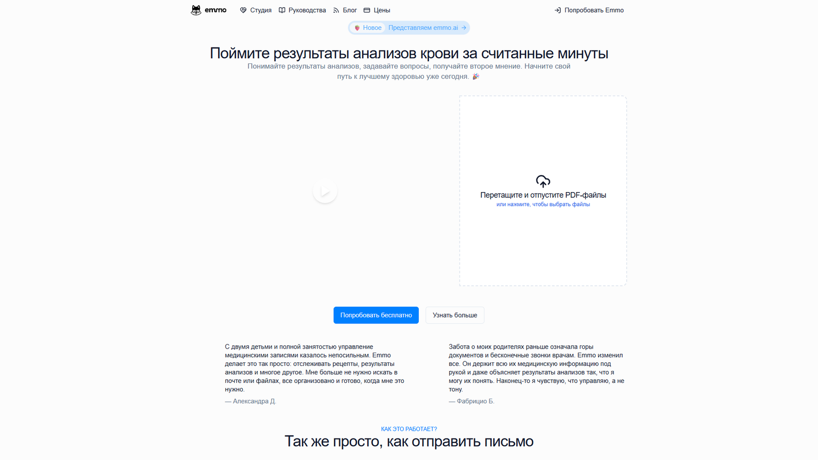 Emmo — интерфейс нейросети Emmo — интерфейс нейросети