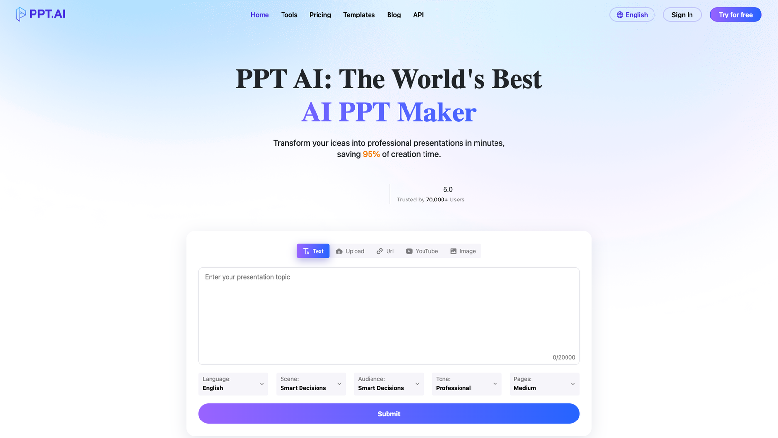PPT AI — интерфейс нейросети PPT AI — интерфейс нейросети