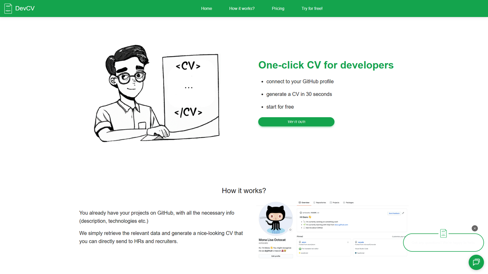 DevCV — интерфейс нейросети DevCV — интерфейс нейросети