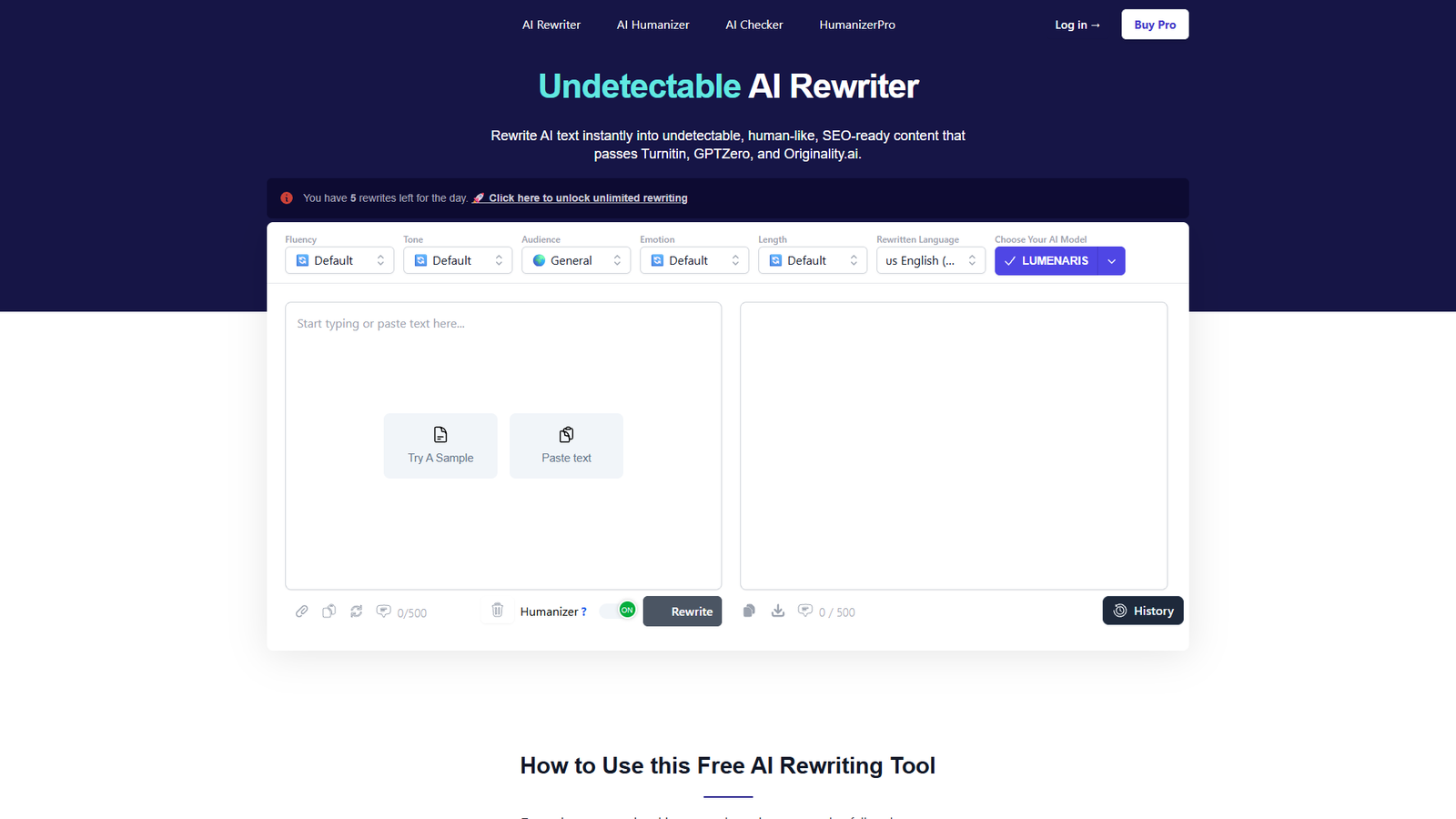 Rewriter PRO AI — интерфейс нейросети Rewriter PRO AI — интерфейс нейросети