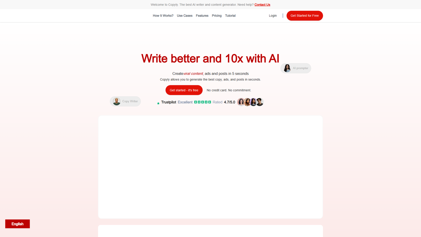 Copyly — интерфейс нейросети Copyly — интерфейс нейросети