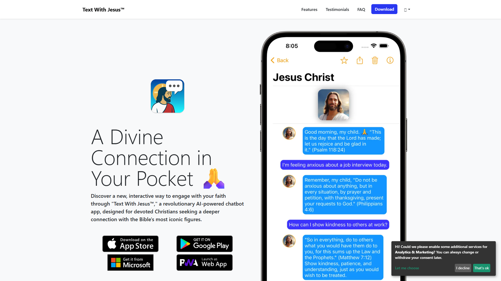 Text With Jesus — интерфейс нейросети Text With Jesus — интерфейс нейросети