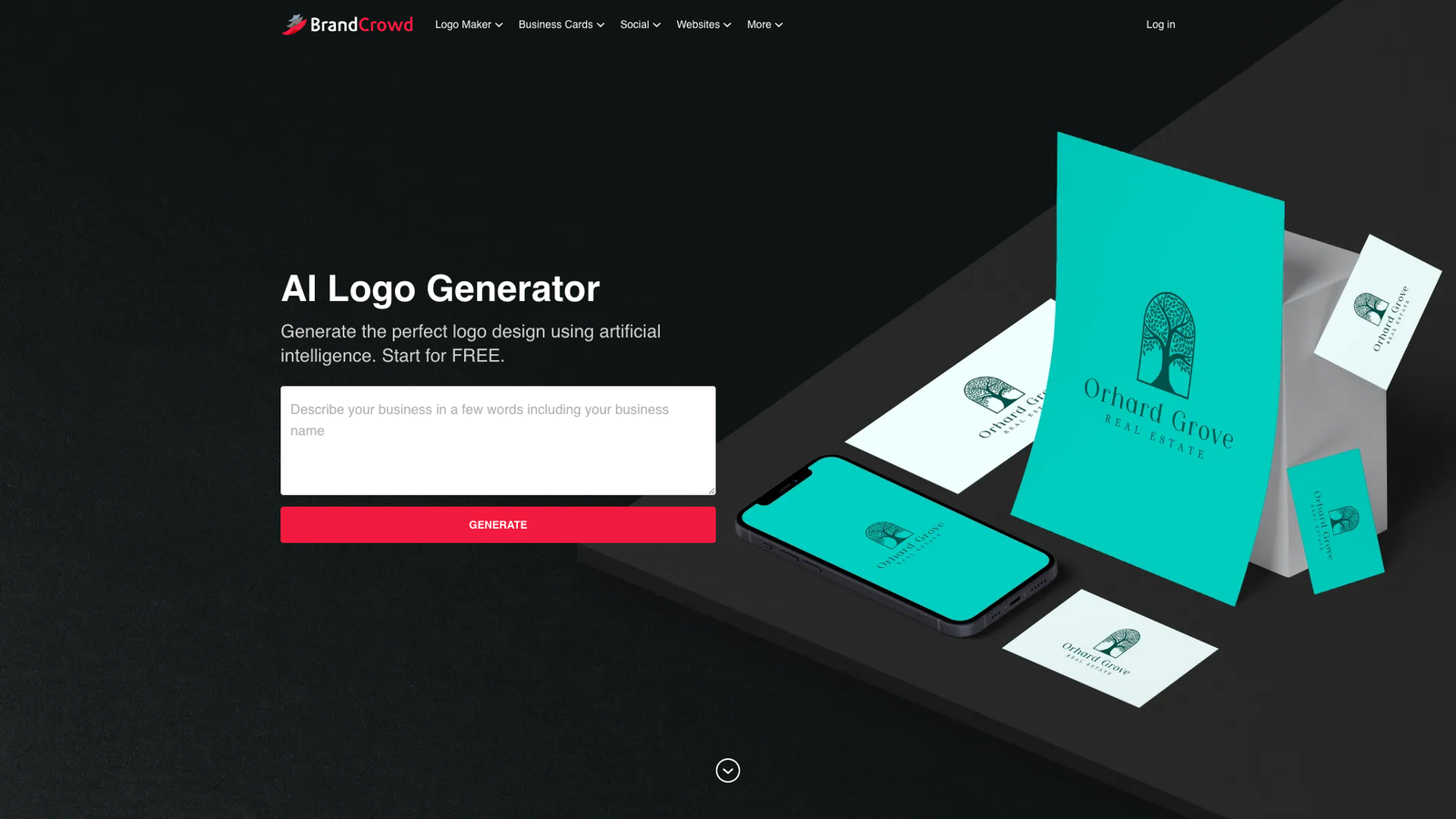 BrandCrowd AI Logo Generator — интерфейс нейросети BrandCrowd AI Logo Generator — интерфейс нейросети