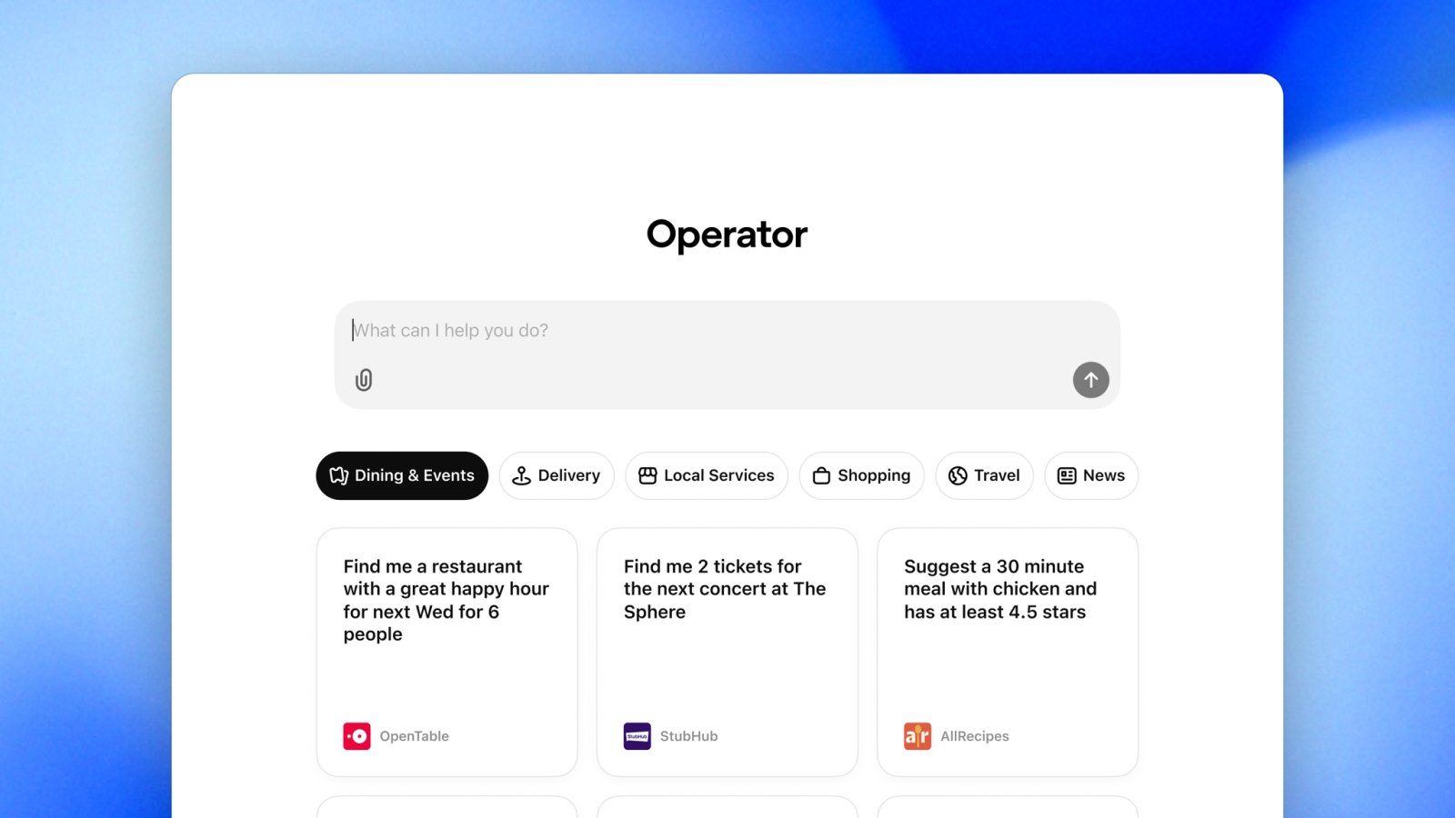 OpenAI Operator Start