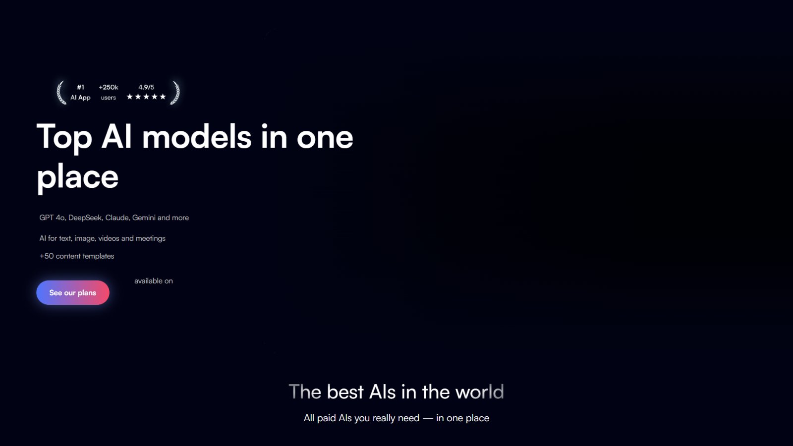 Inner AI нейросеть Главная страница