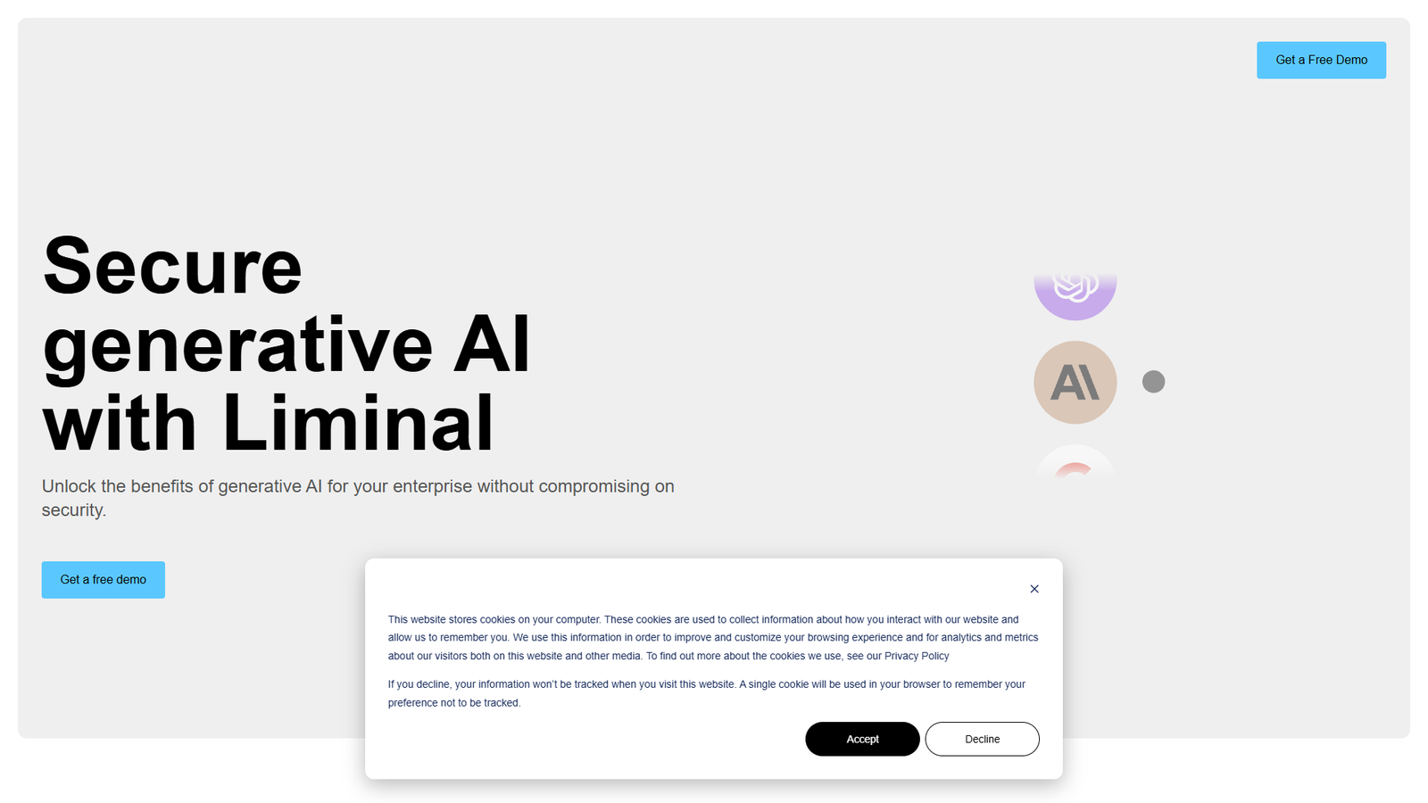 Liminal Generative AI Security — интерфейс нейросети Liminal Generative AI Security — интерфейс нейросети