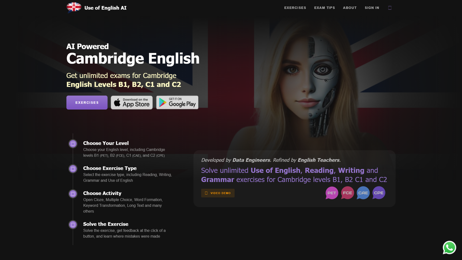 Use of English AI — интерфейс нейросети Use of English AI — интерфейс нейросети