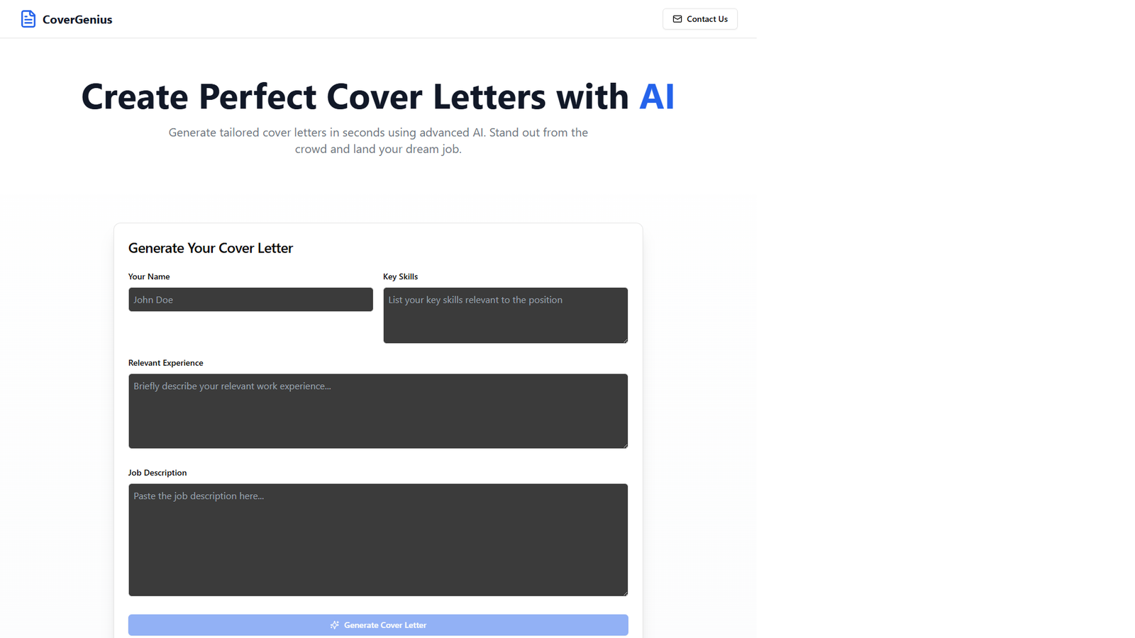Cover Genius — интерфейс нейросети Cover Genius — интерфейс нейросети