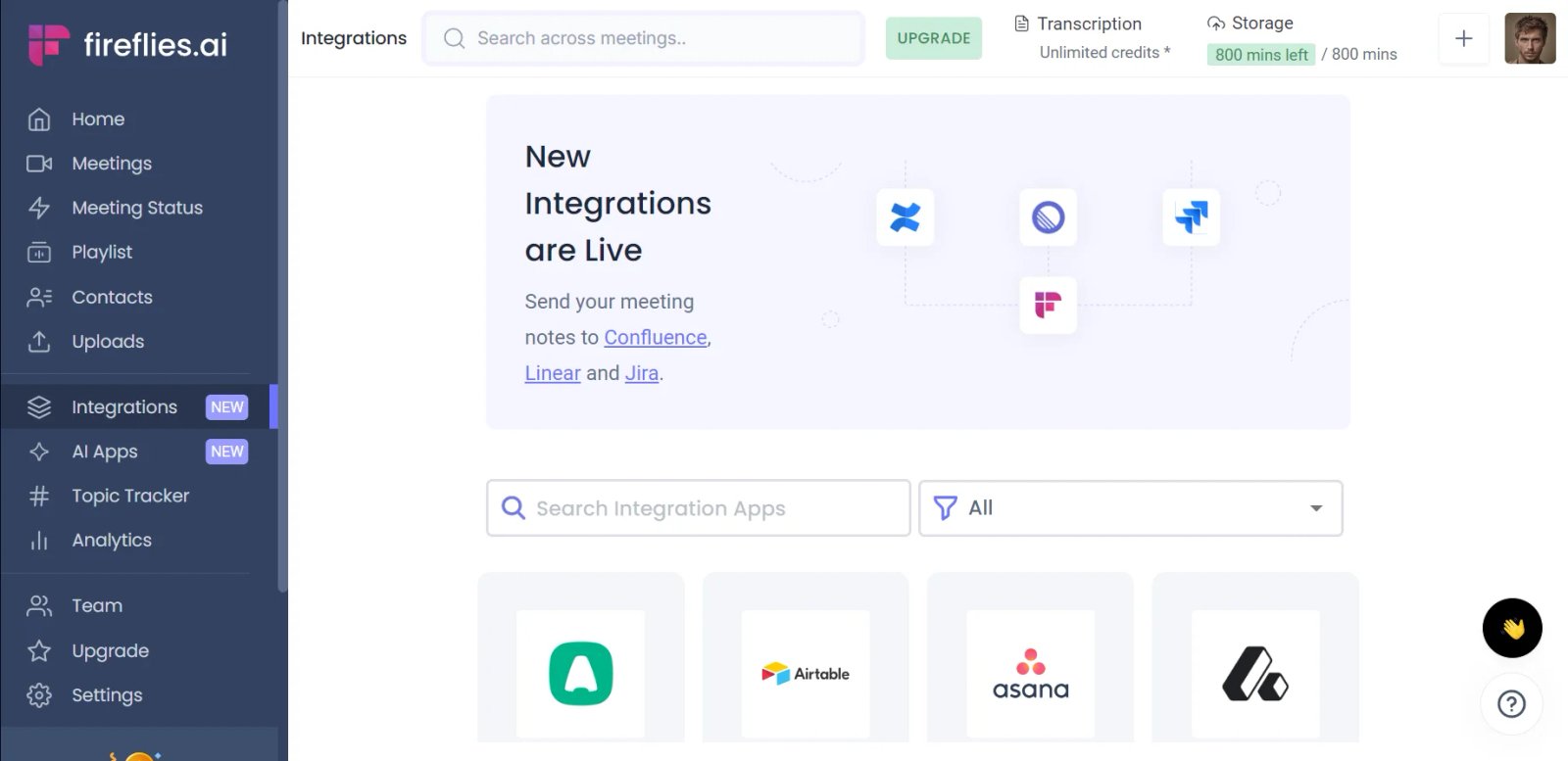 Fireflies AI Integrations