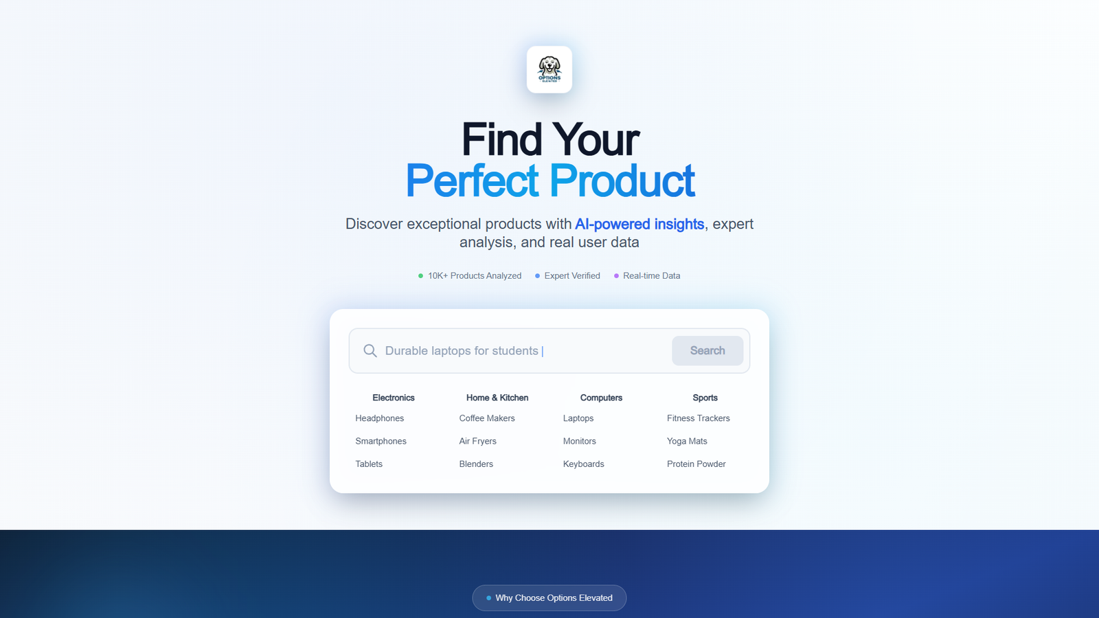Options Elevated — интерфейс нейросети Options Elevated — интерфейс нейросети