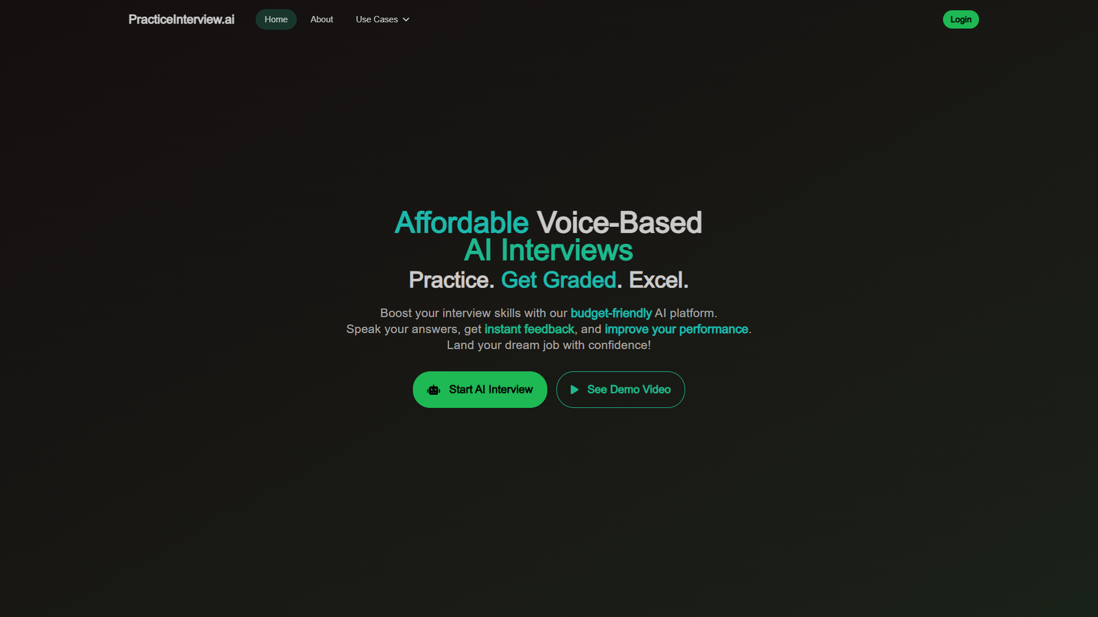 PracticeInterview.ai — интерфейс нейросети PracticeInterview.ai — интерфейс нейросети