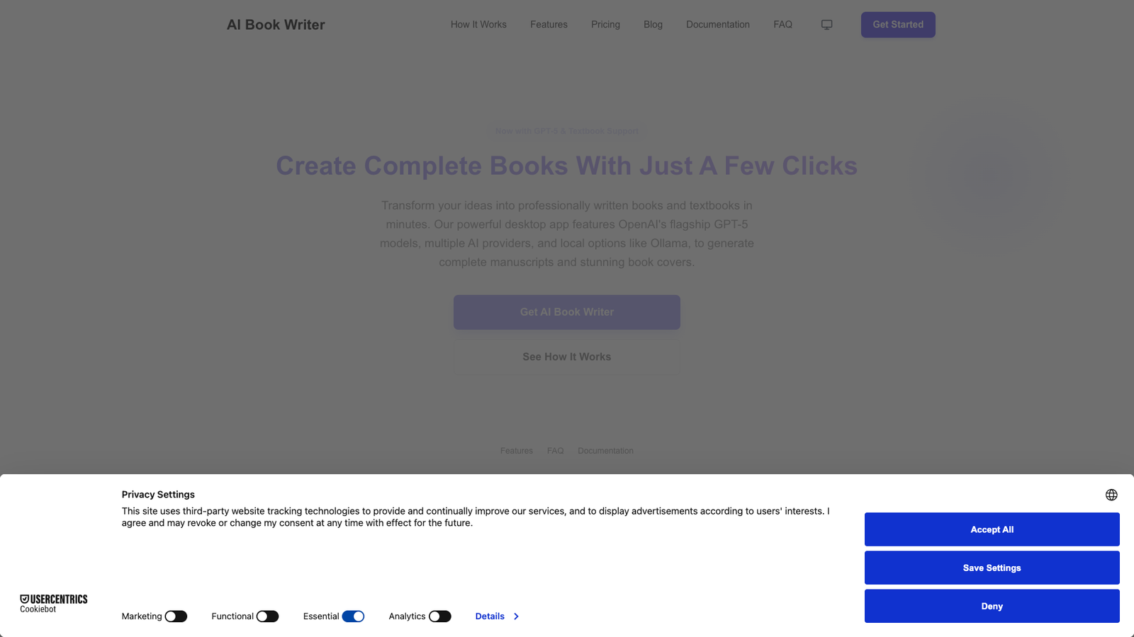 AI Book Writer — интерфейс нейросети AI Book Writer — интерфейс нейросети