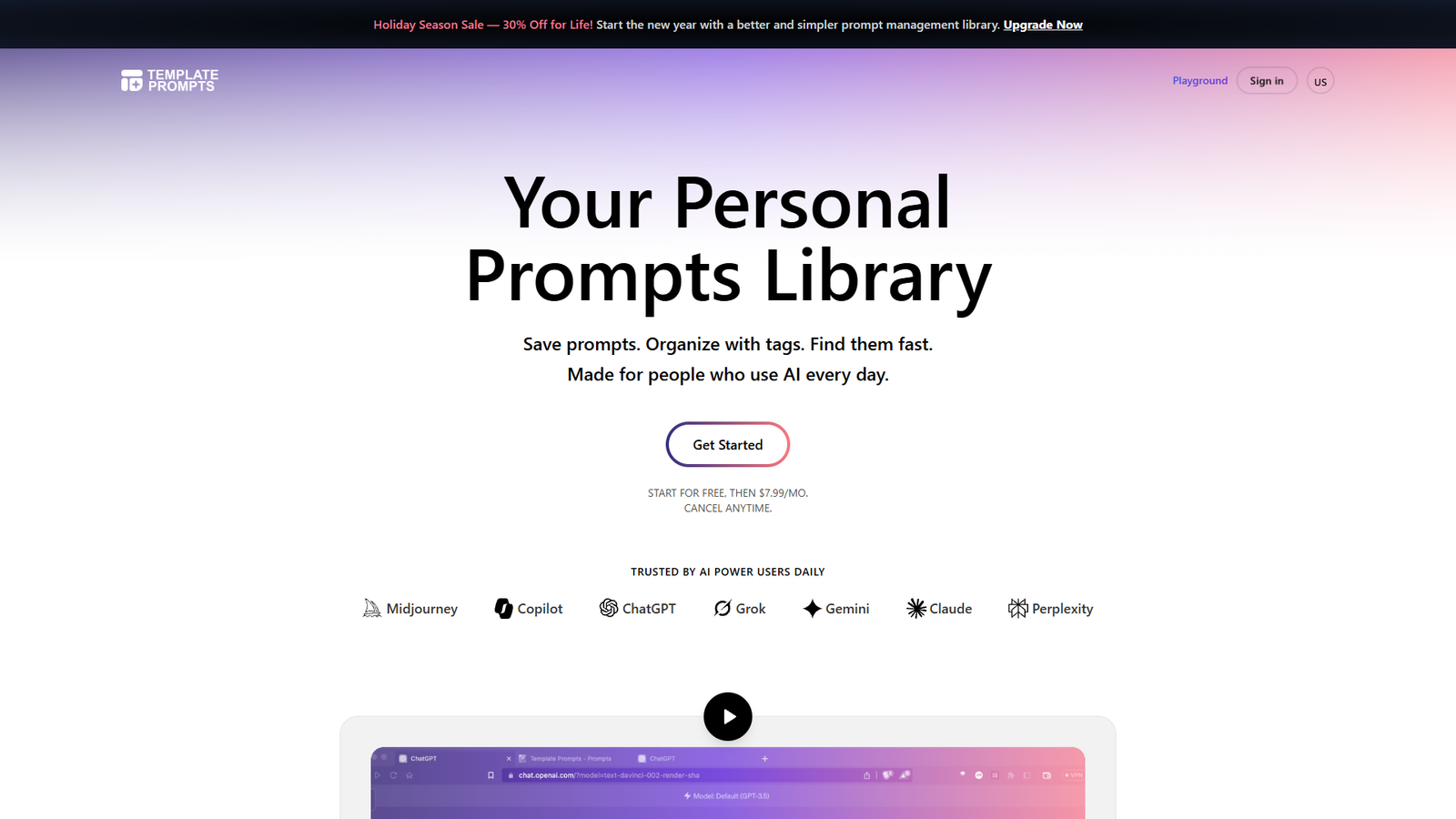Template Prompts — интерфейс нейросети Template Prompts — интерфейс нейросети