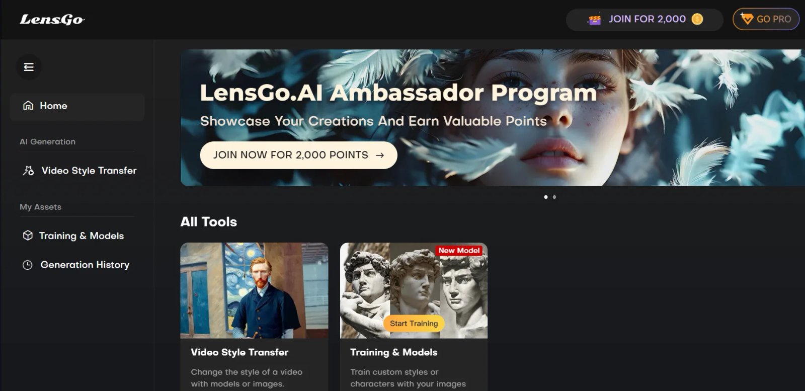 LensGo AI Home LensGo AI Home